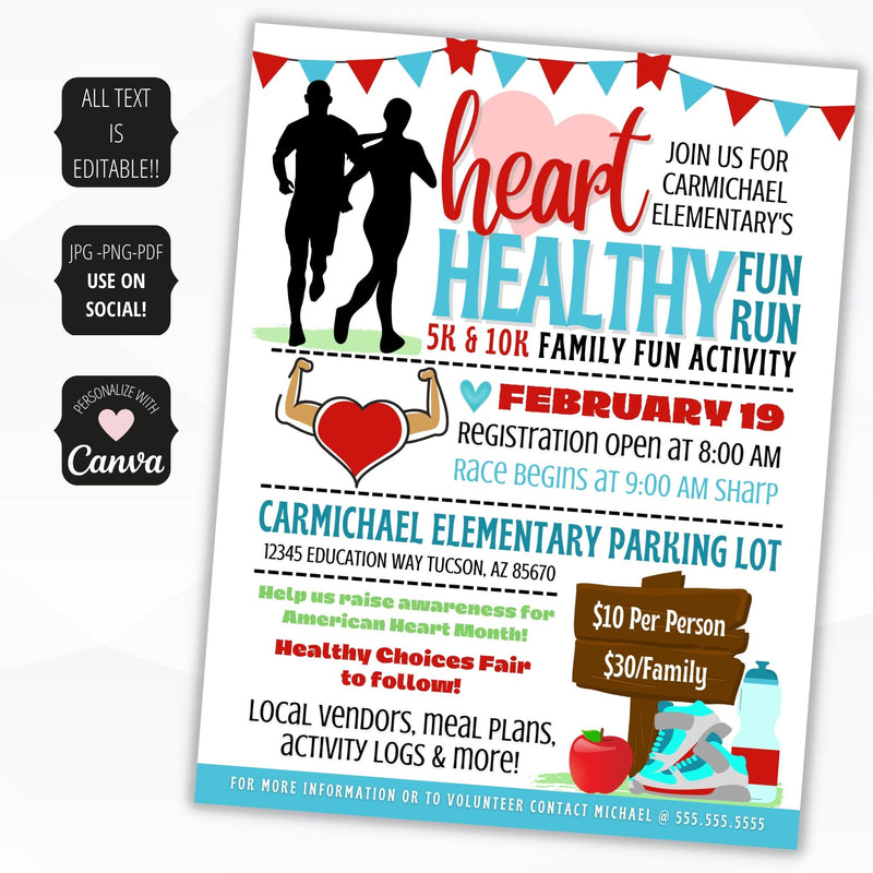 heart health awareness event flyer