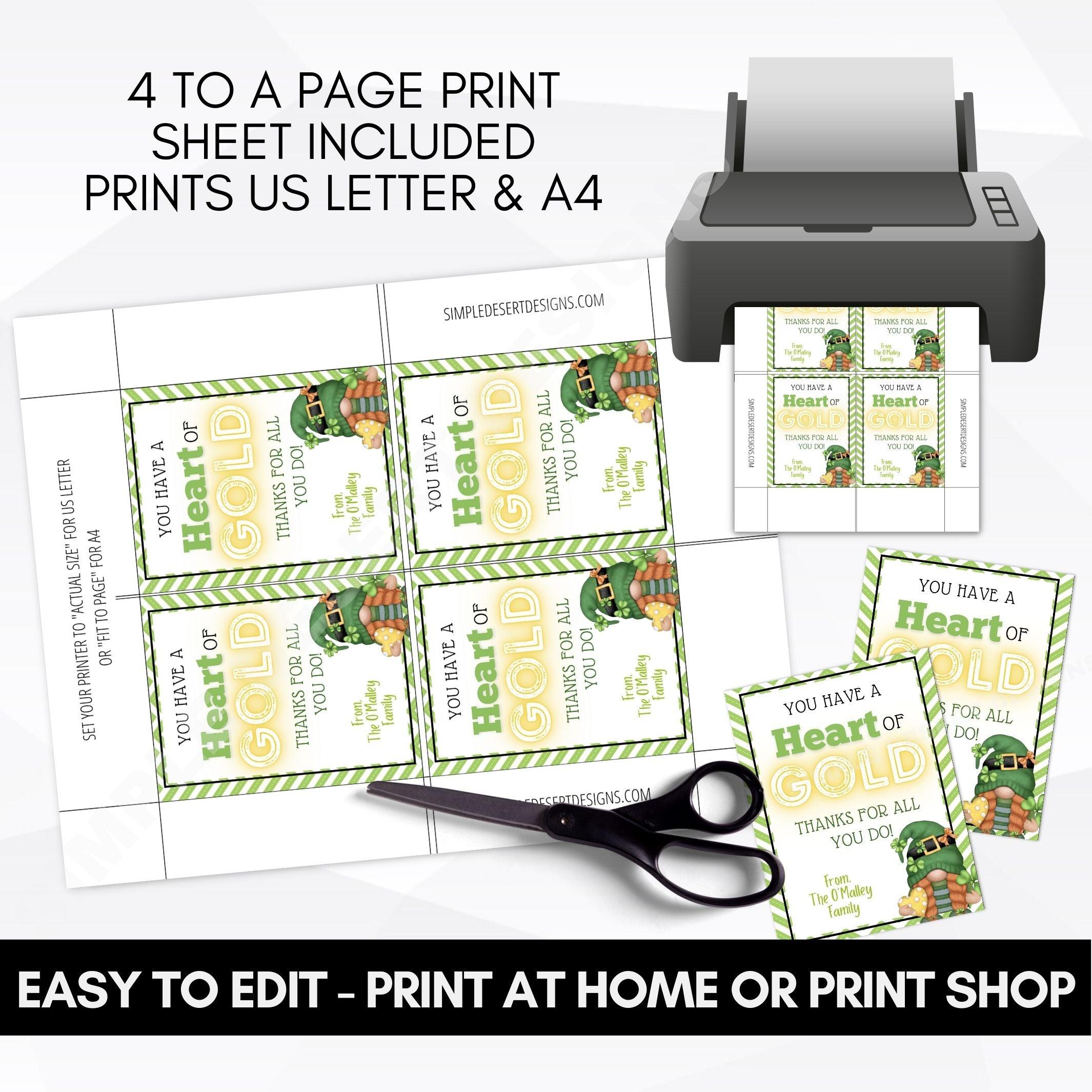 St Patrick's Day printable tag