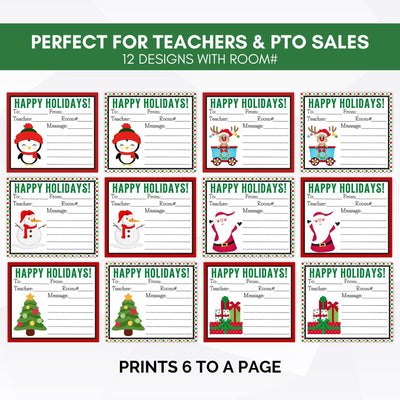 printable holiday cookie candy grams