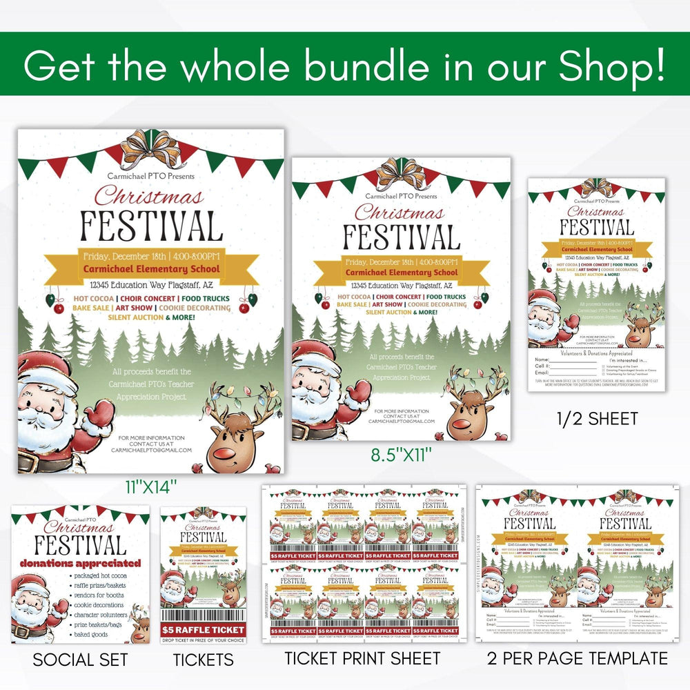 Holiday Festival Flyer Poster Template - Simple Desert Designs