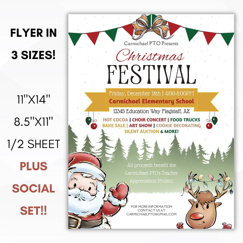 printable christmas invitation template