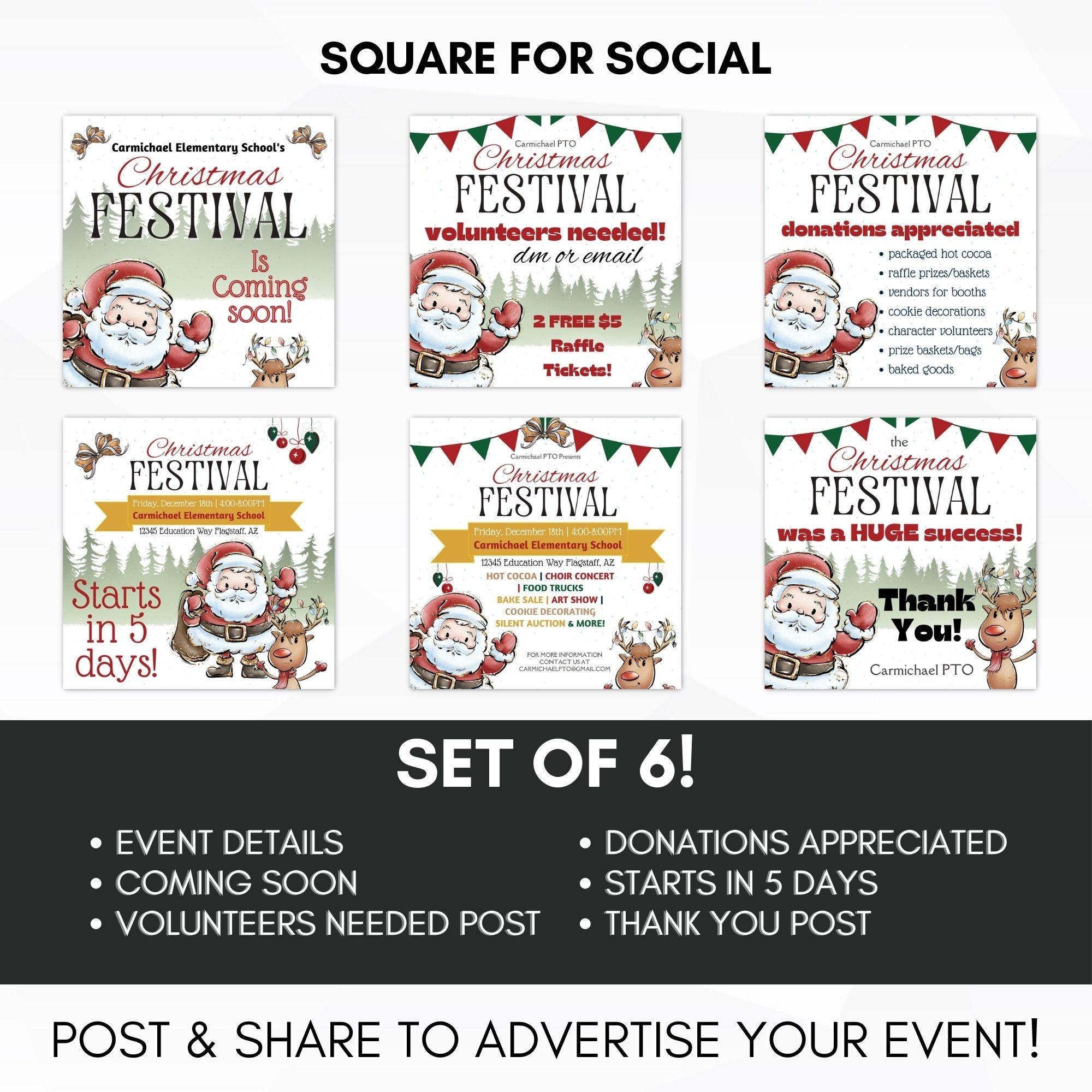 community xmas event flyer