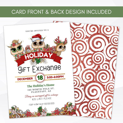 christmas gift exchange party invite
