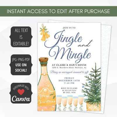 jingle and mingle party invitation