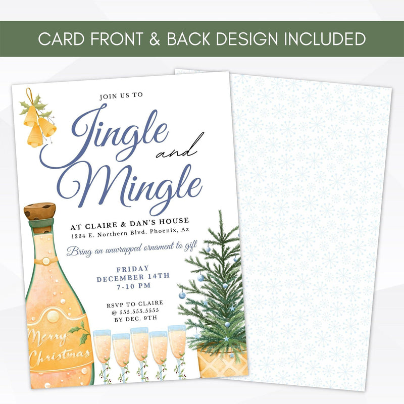 jingle and mingle christmas party invite