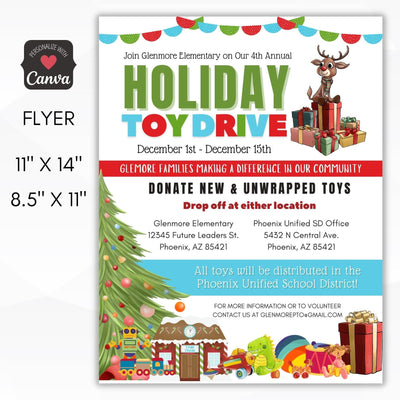 holiday toy drive flyer