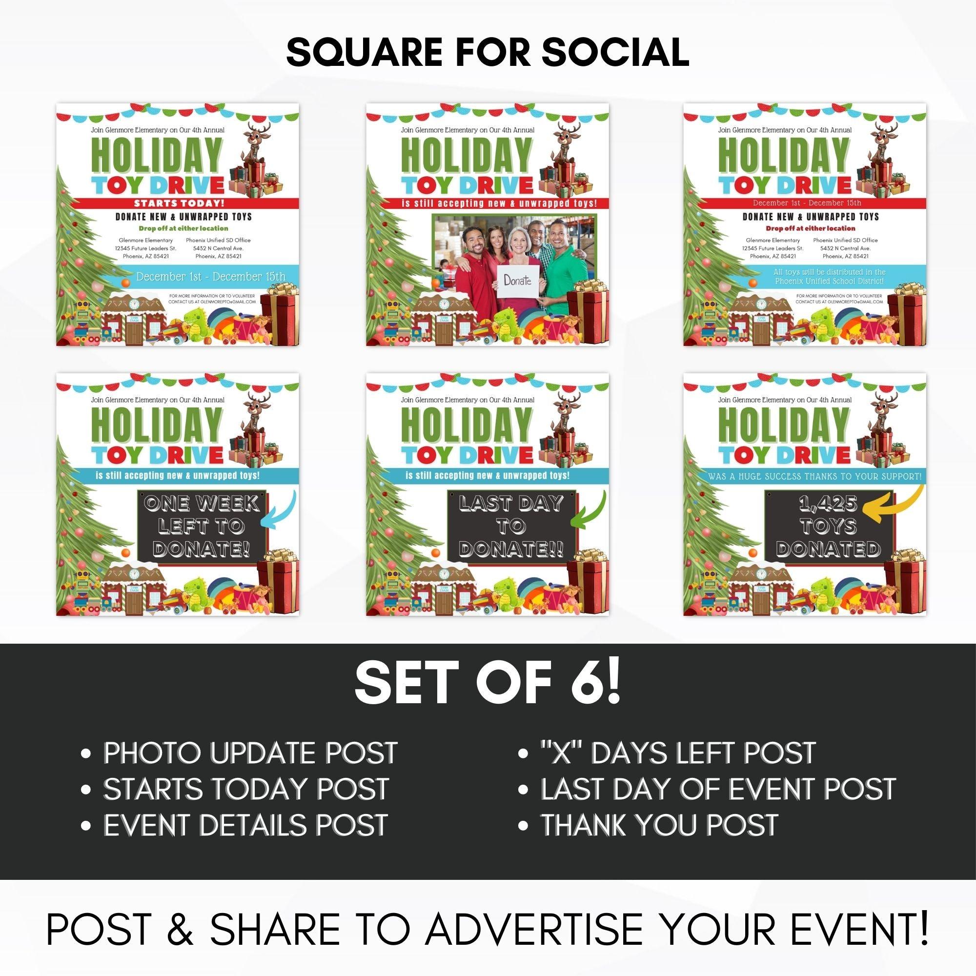 editable church school pta fundraiser flyer holiday