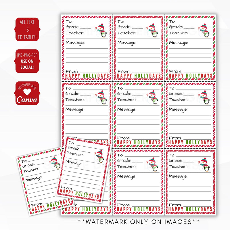 customizable holiday candy grams fundraiser sheet