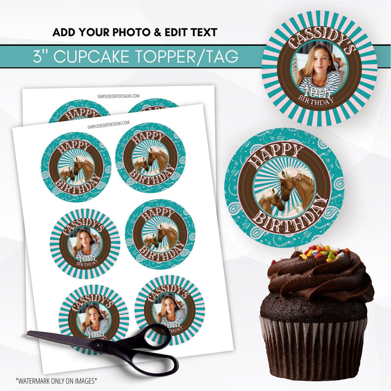 horse-theme-birthday-bundle-simple-desert-designs for Free Printable Horse Cupcake Toppers Horse Theme Birthday Bundle – Simple Desert Designs for Free Printable Horse Cupcake Toppers