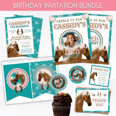 horse invitations birthday party