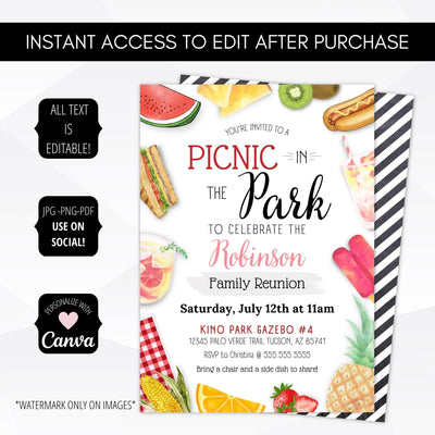 picnic in the park invitation