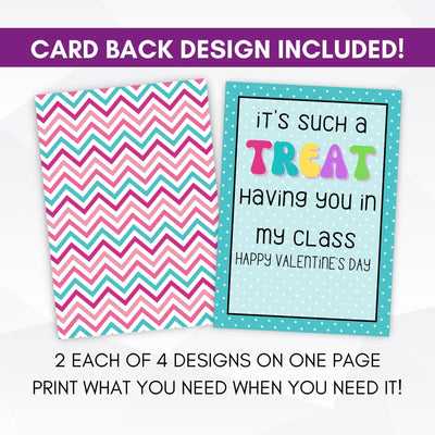 set of printable valentines cards for students