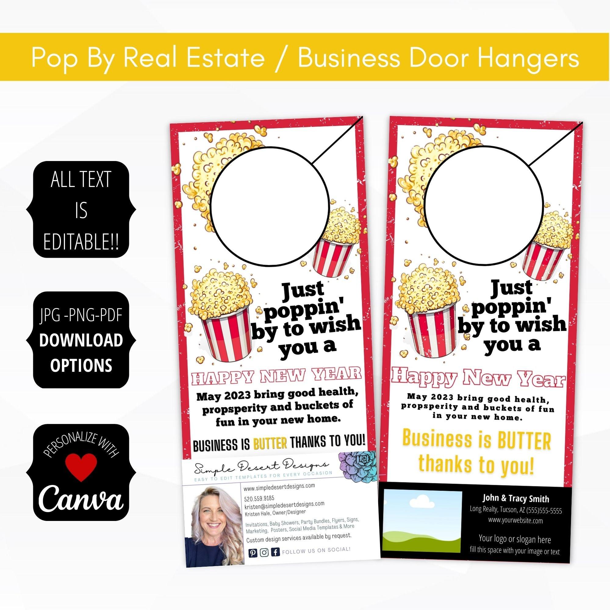 January Poppin By Door Hanger Pop Bys SET – Simple Desert Designs