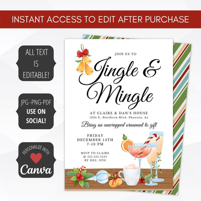 jingle and mingle party invitation