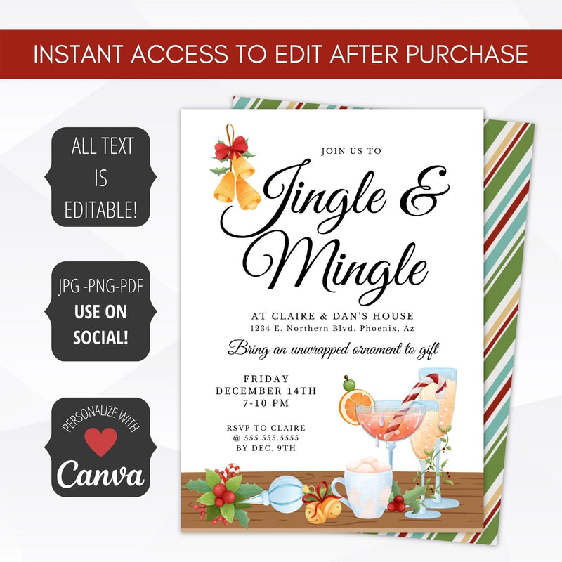 jingle and mingle party invitation