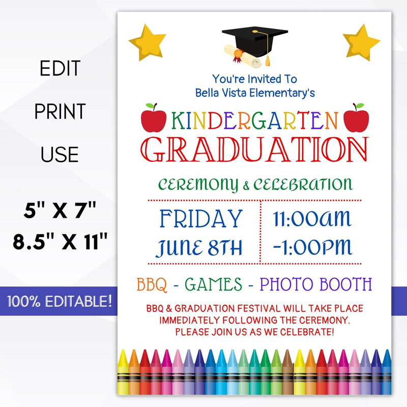 Printable Kindergarten Graduation Invitations printable-kindergarten-graduation-invitations