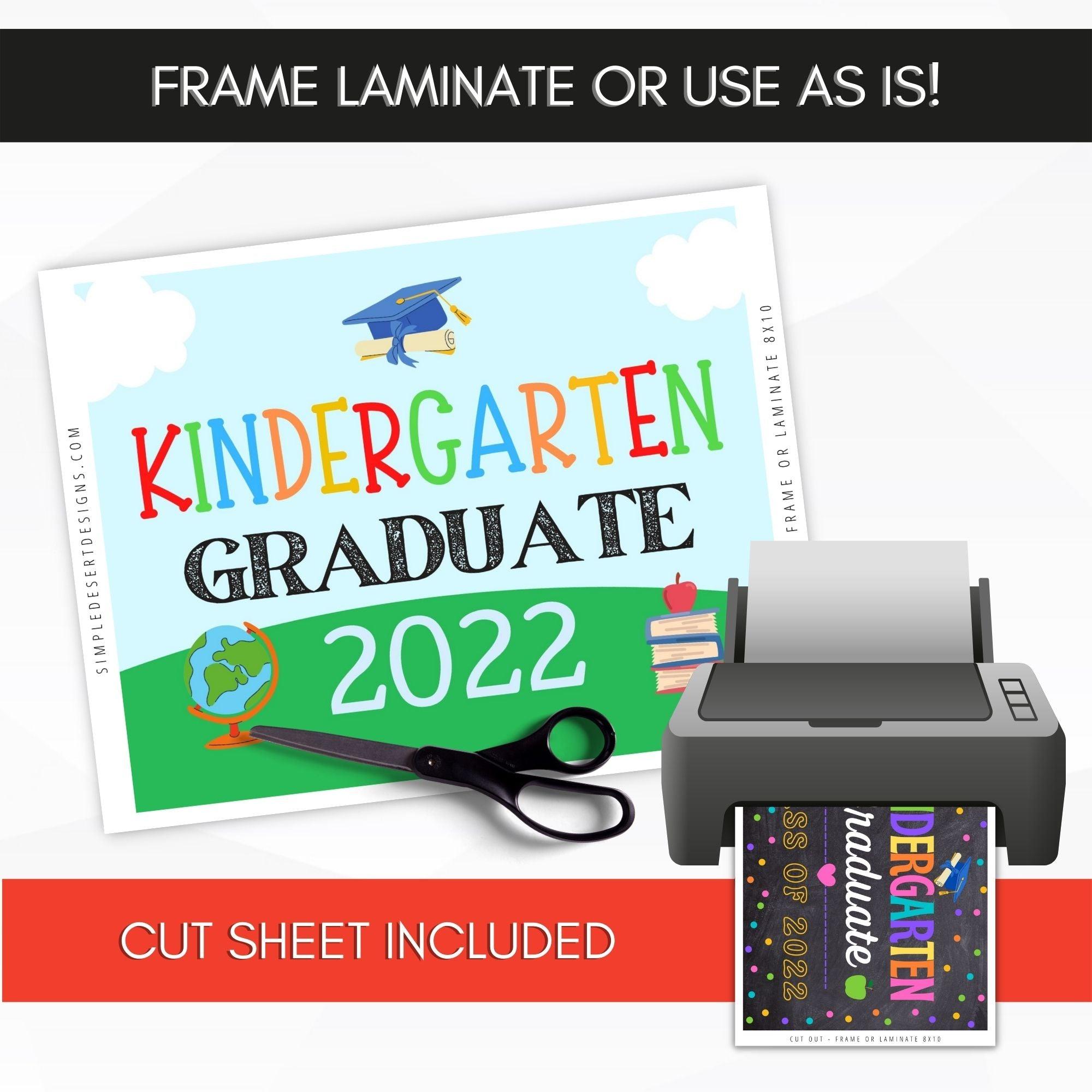 Any grade graduation photo prop editable