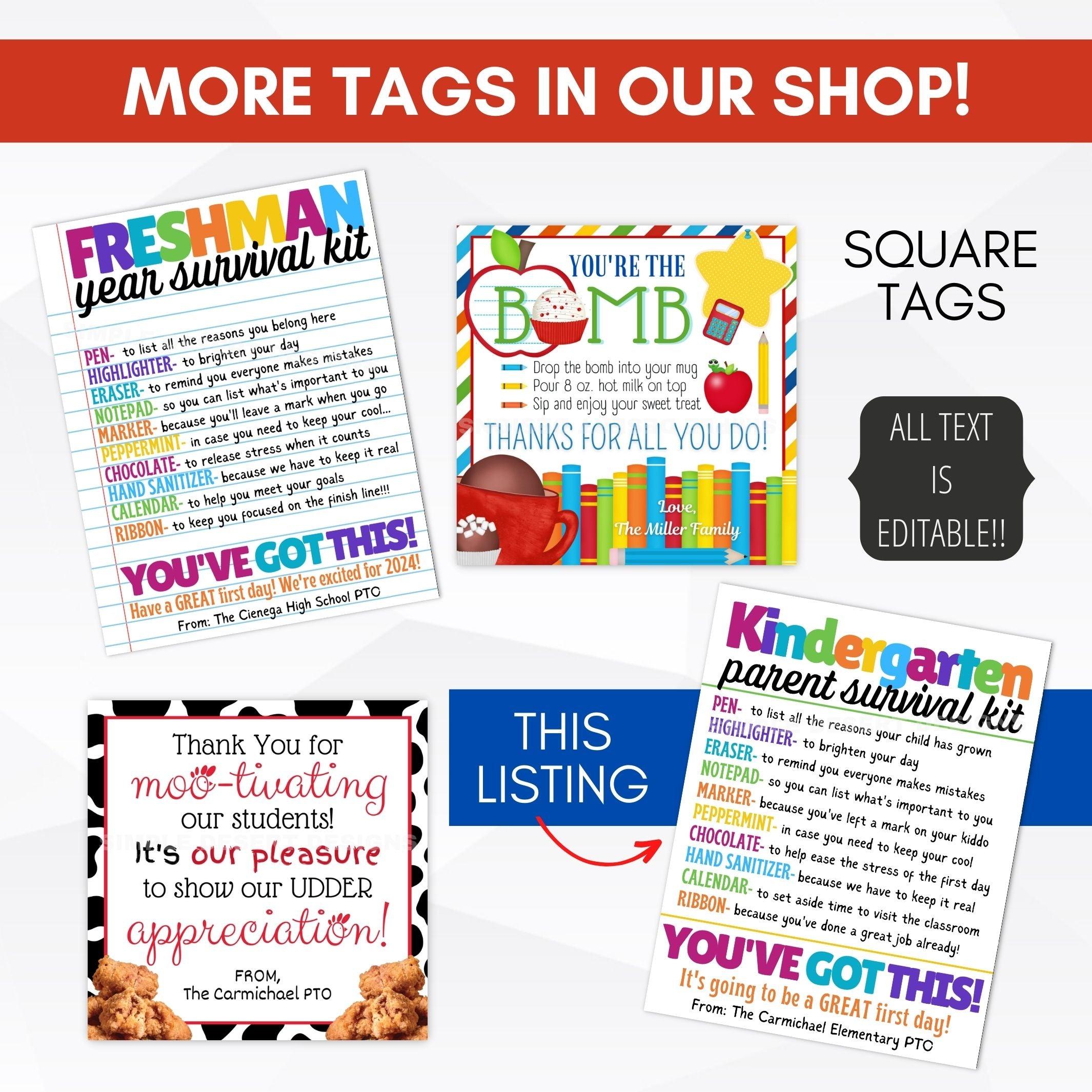 back to school gift tags