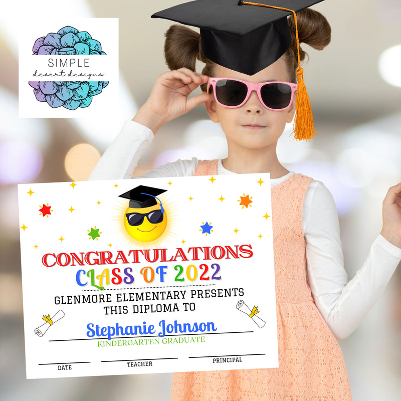 the future is looking bright graduation ceremony certificate award for prek preschool elementary middle school graduate