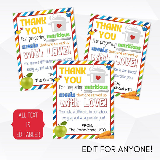 Kitchen Staff Appreciation Tag Simple Desert Designs