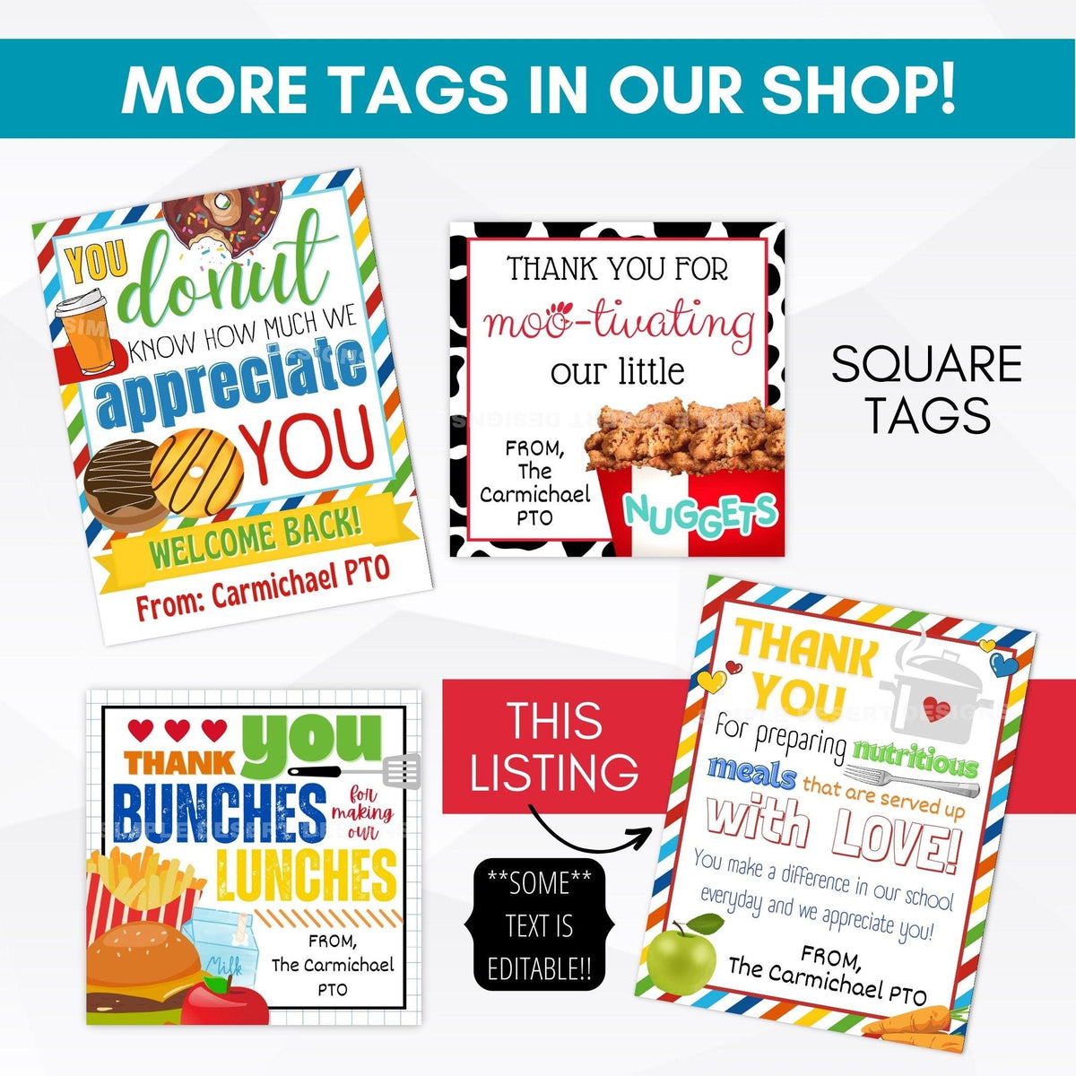 Kitchen Staff Appreciation Tag - Simple Desert Designs
