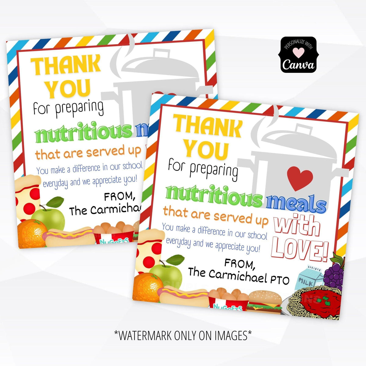 Editable Kitchen Staff Appreciation Tags - Simple Desert Designs