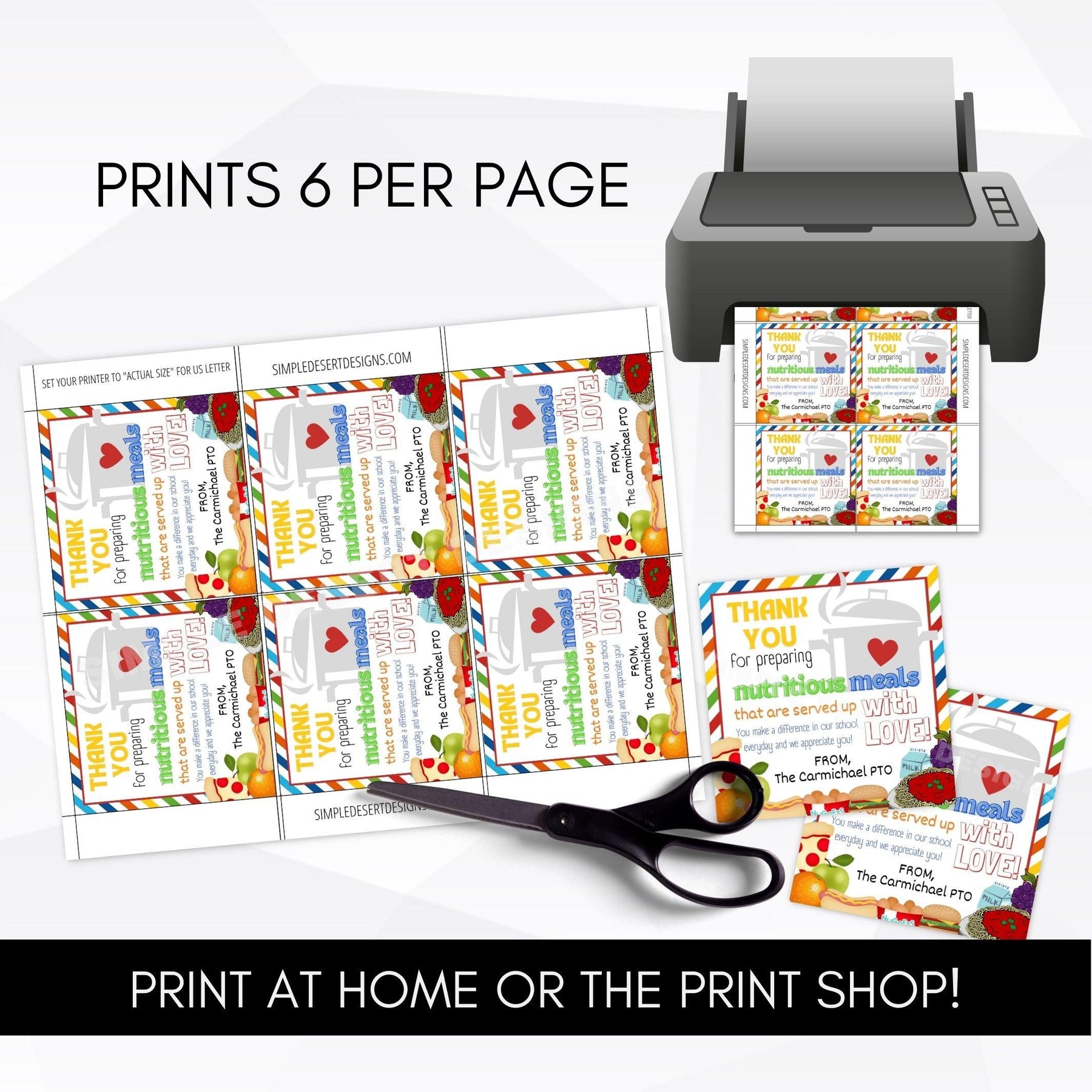 Kitchen Staff Appreciation Tag Square – Simple Desert Designs