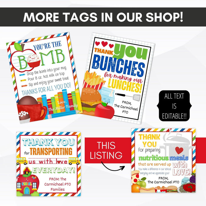 Kitchen Staff Appreciation Tag Square – Simple Desert Designs