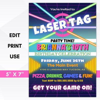 laser tag birthday party