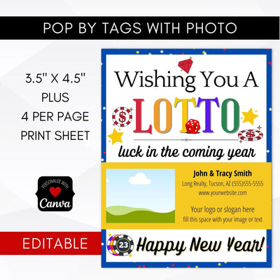 lotto new year gift tag editable