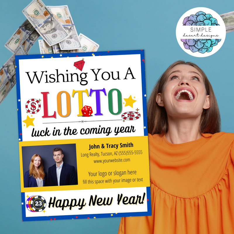 personalized lottery gift tags for realtor real estate pop bys gifts