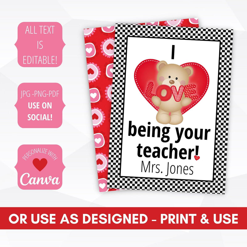 editable printable kids valentine