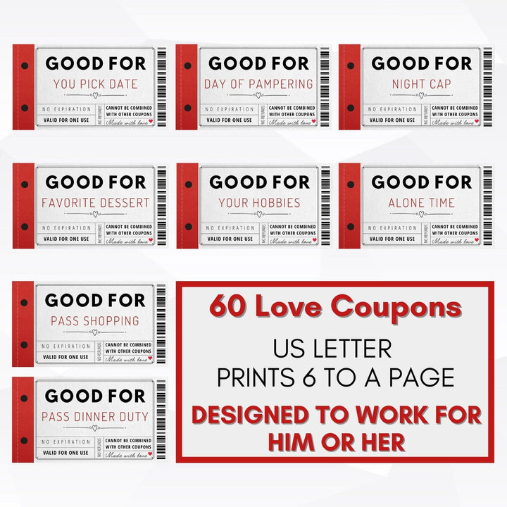 Boyfriend Girlfriend Love Coupons Gift – Simple Desert Designs
