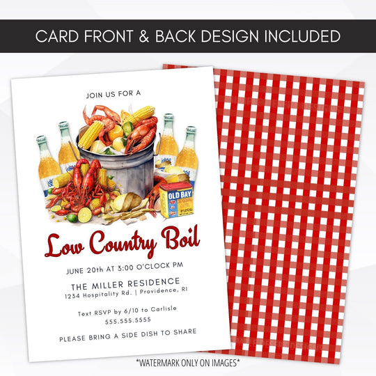 Low Country Boil Invitation – Simple Desert Designs