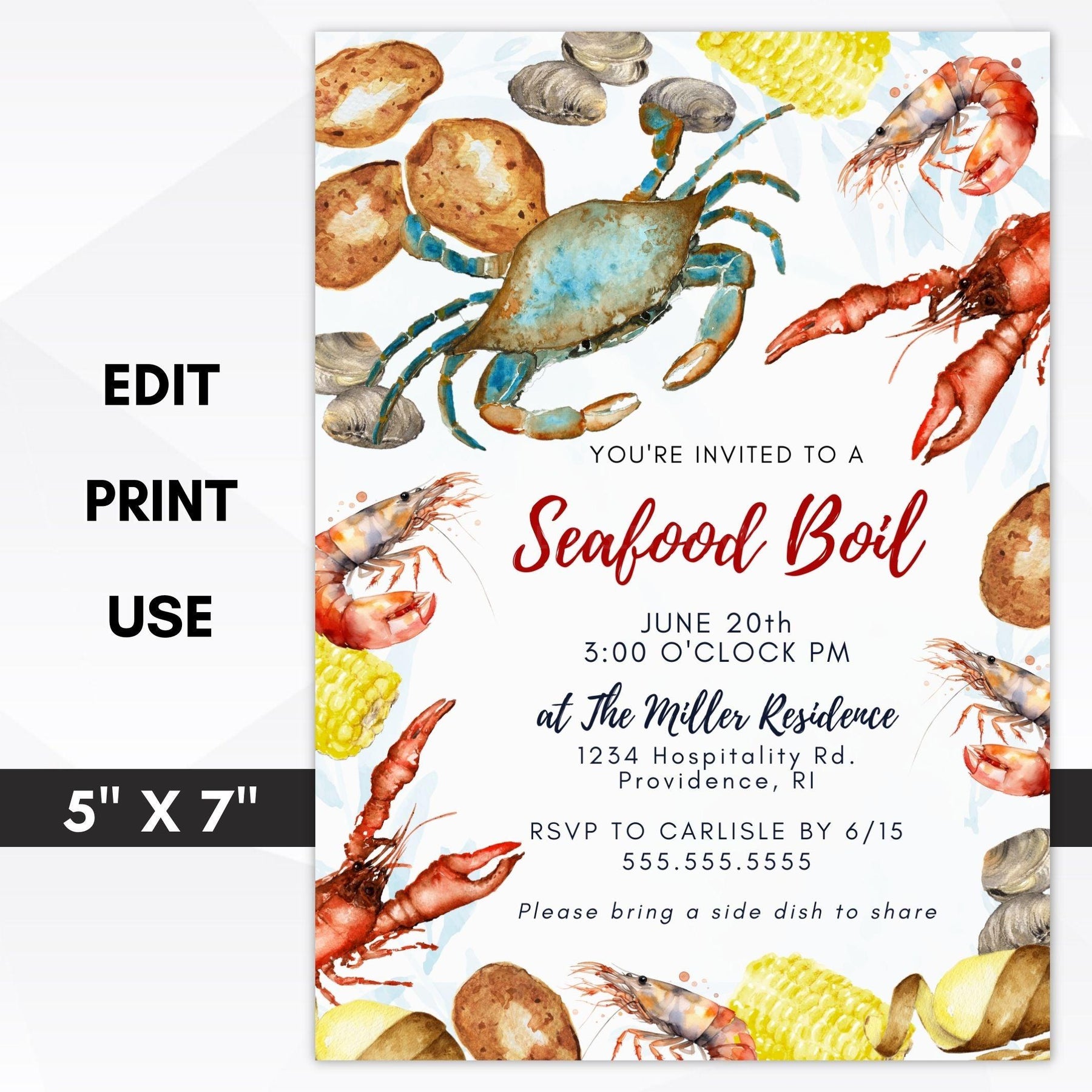 Low Country Boil Invitations