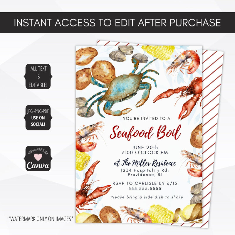 seafood boil invitation