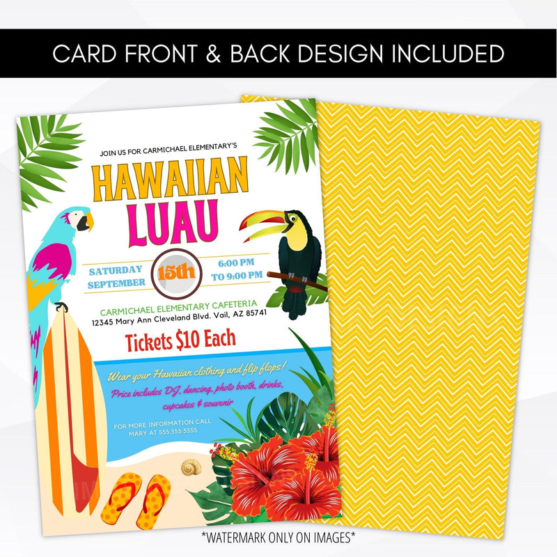 hawaiian party invitations