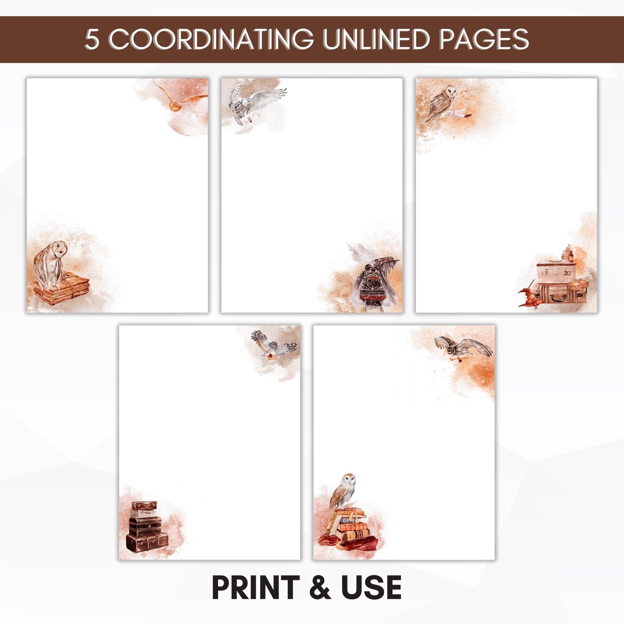 unlined magical journal paper