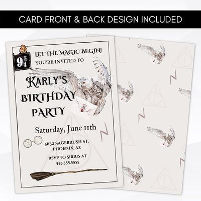 editable magical birthday invite template
