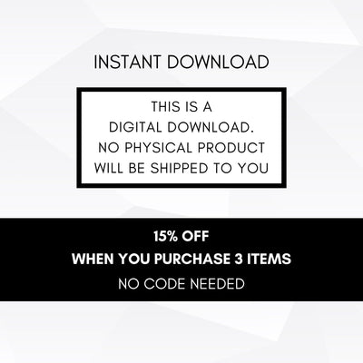 digital download printable invitation template