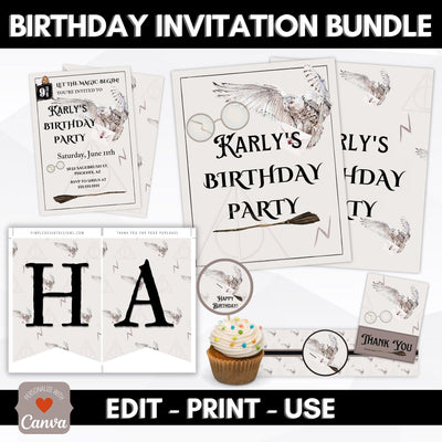 wizard birthday party invitation themed party supplies