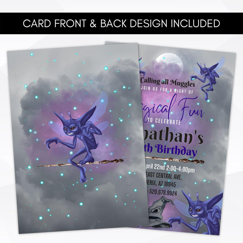 editable magical birthday invite template