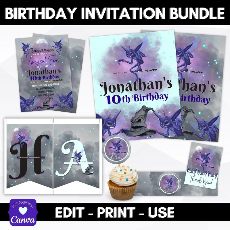 magical pixies birthday party invitation themed party supplies