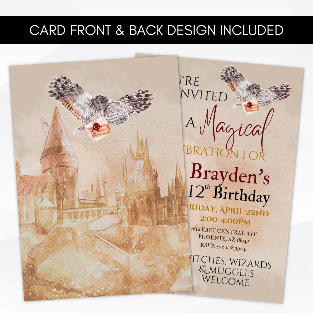 Magical Wizard Elf Birthday Invitation - Simple Desert Designs
