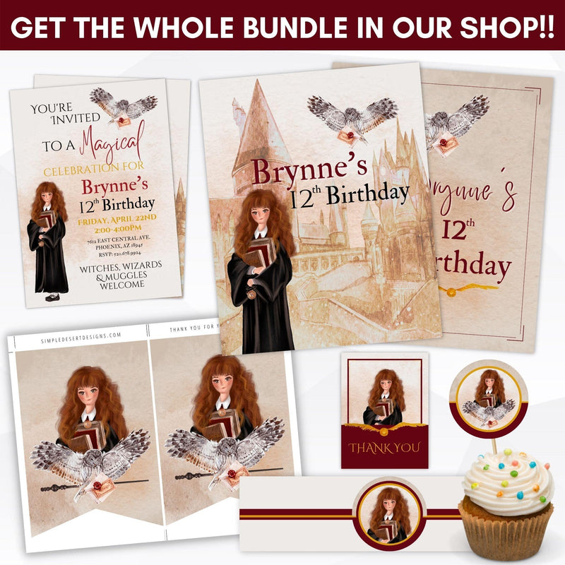 wizard school birthday invitation template