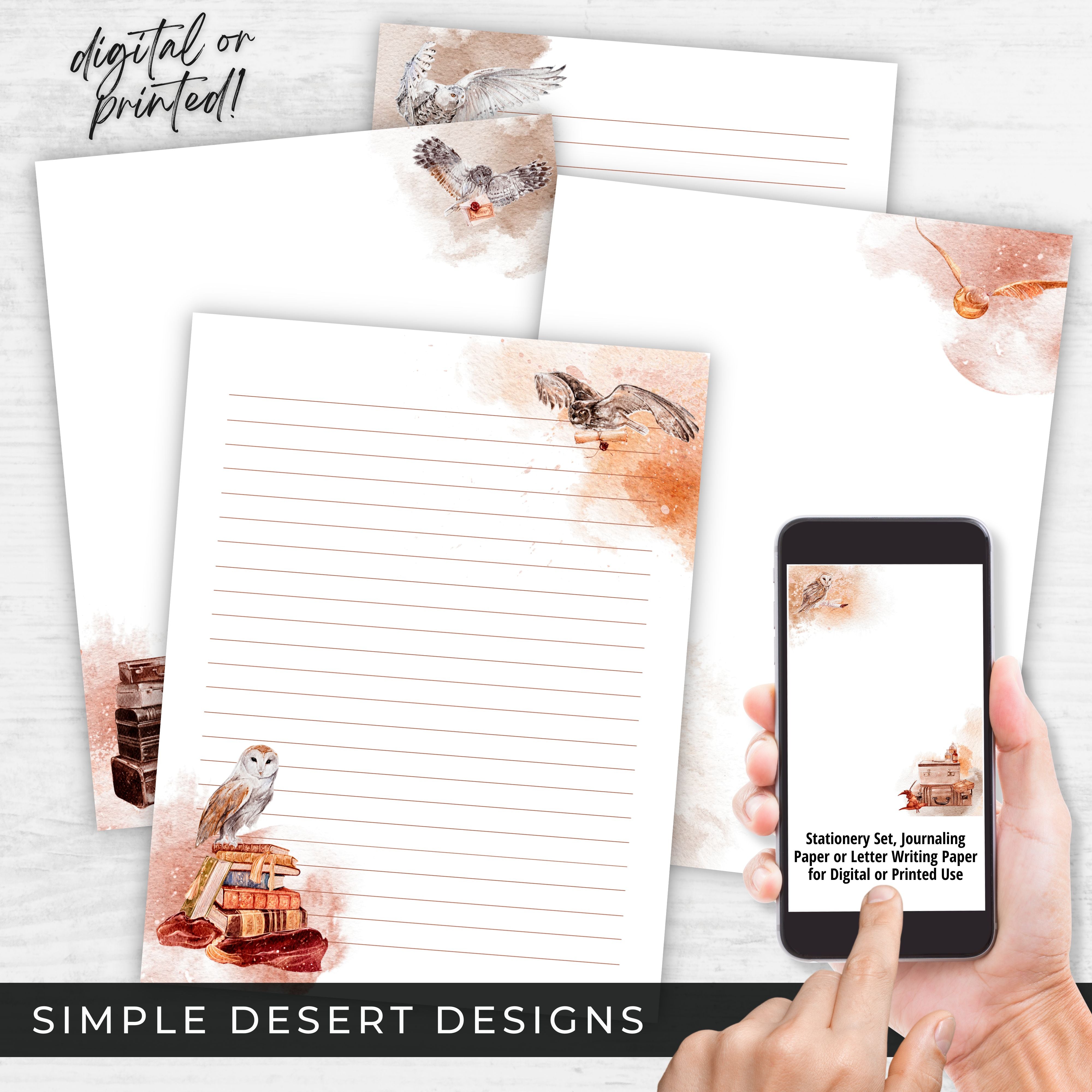 Owl Writing Paper Stationery Free Printable Fall Writing Paper