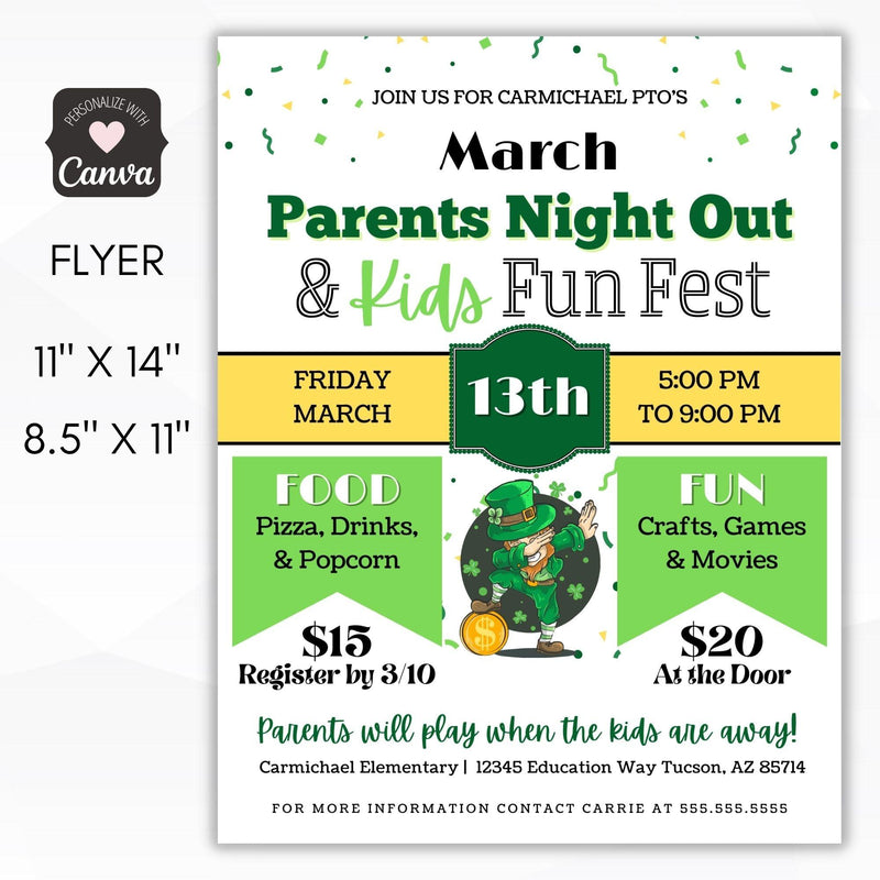 march parents night out flyer