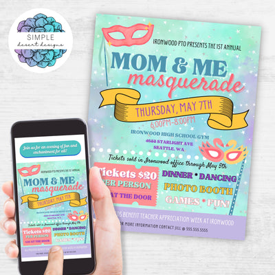 unique masquerade themed dance flyers for schools or non profits