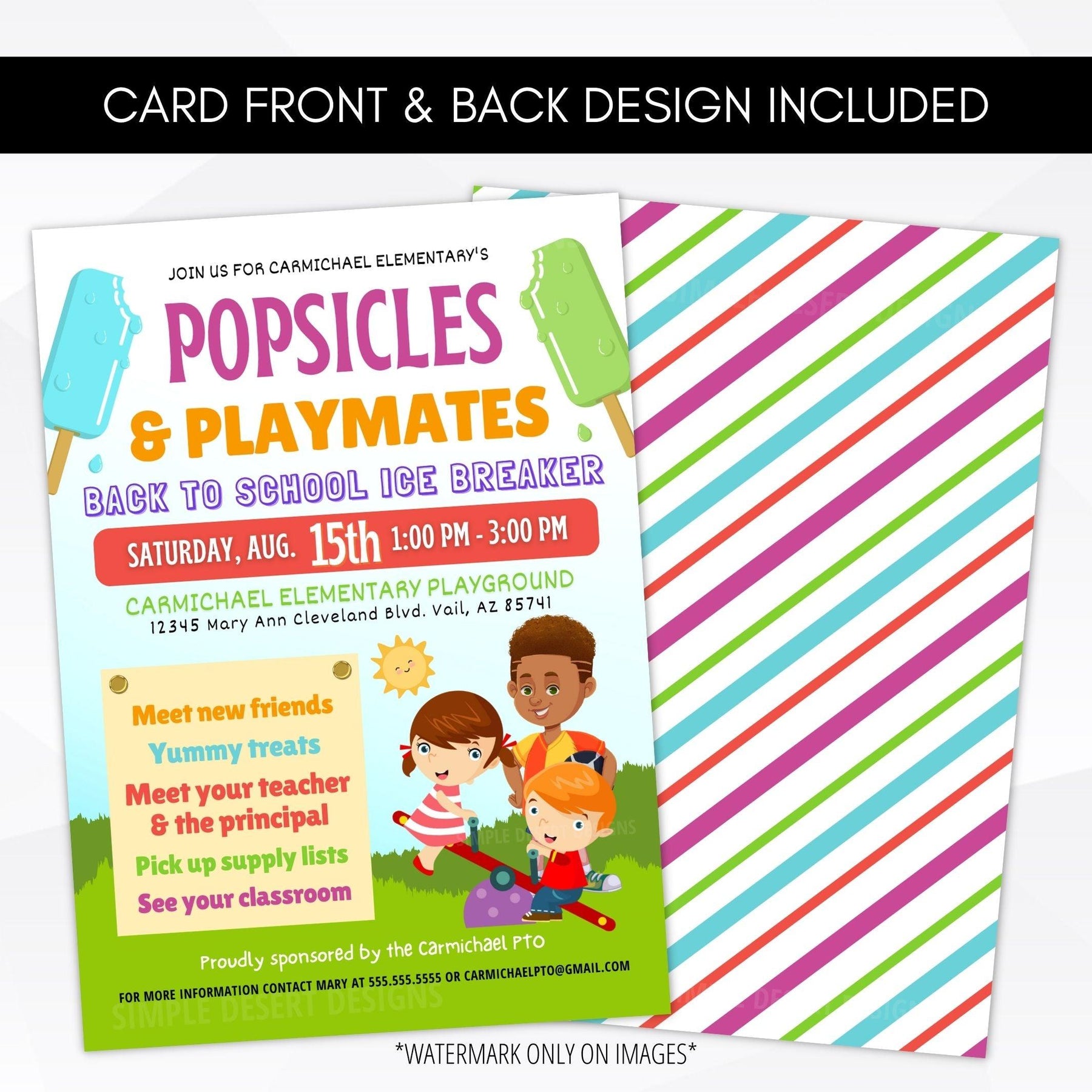 Meet The Teacher Event Invitation Simple Desert Designs Meet the teacher event invitation simple desert designs