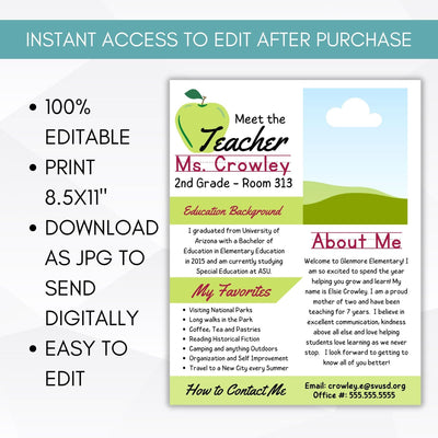 printable back to school note
